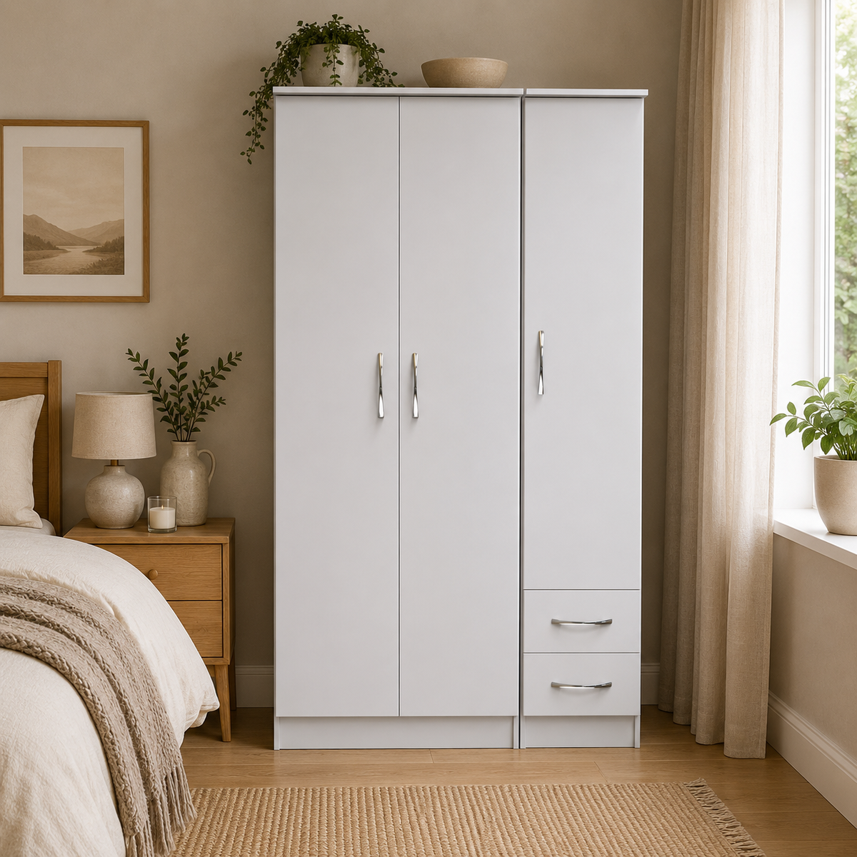 Avon Triple Plain + Drawer Robe