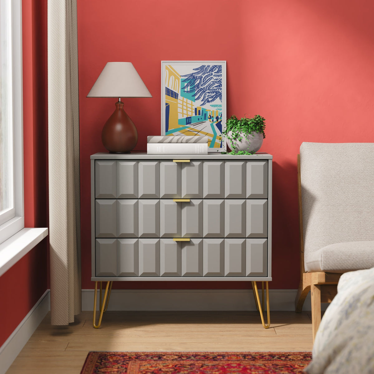 Cube 3 Drawer Chest