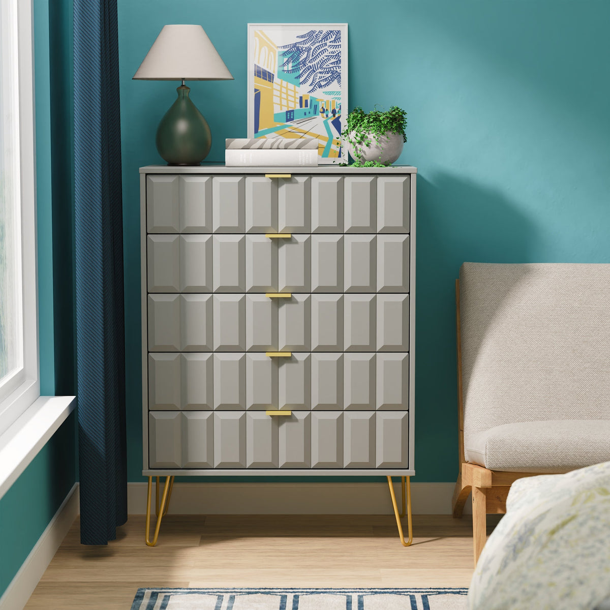 Cube 5 Drawer Chest