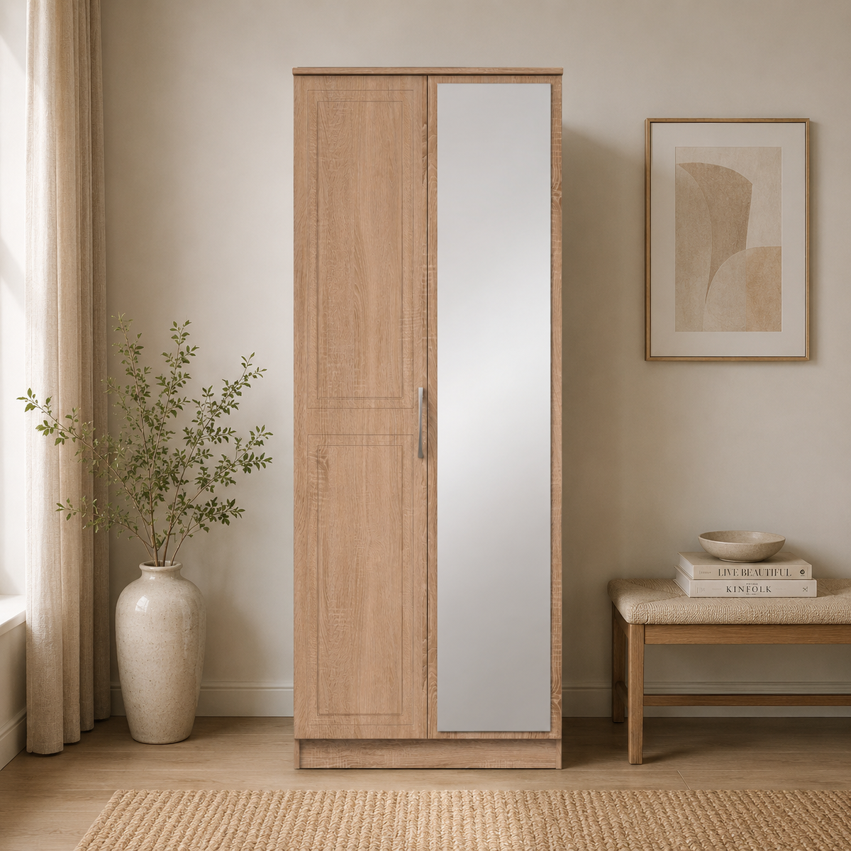 Dorset 2ft 6in Mirror Robe
