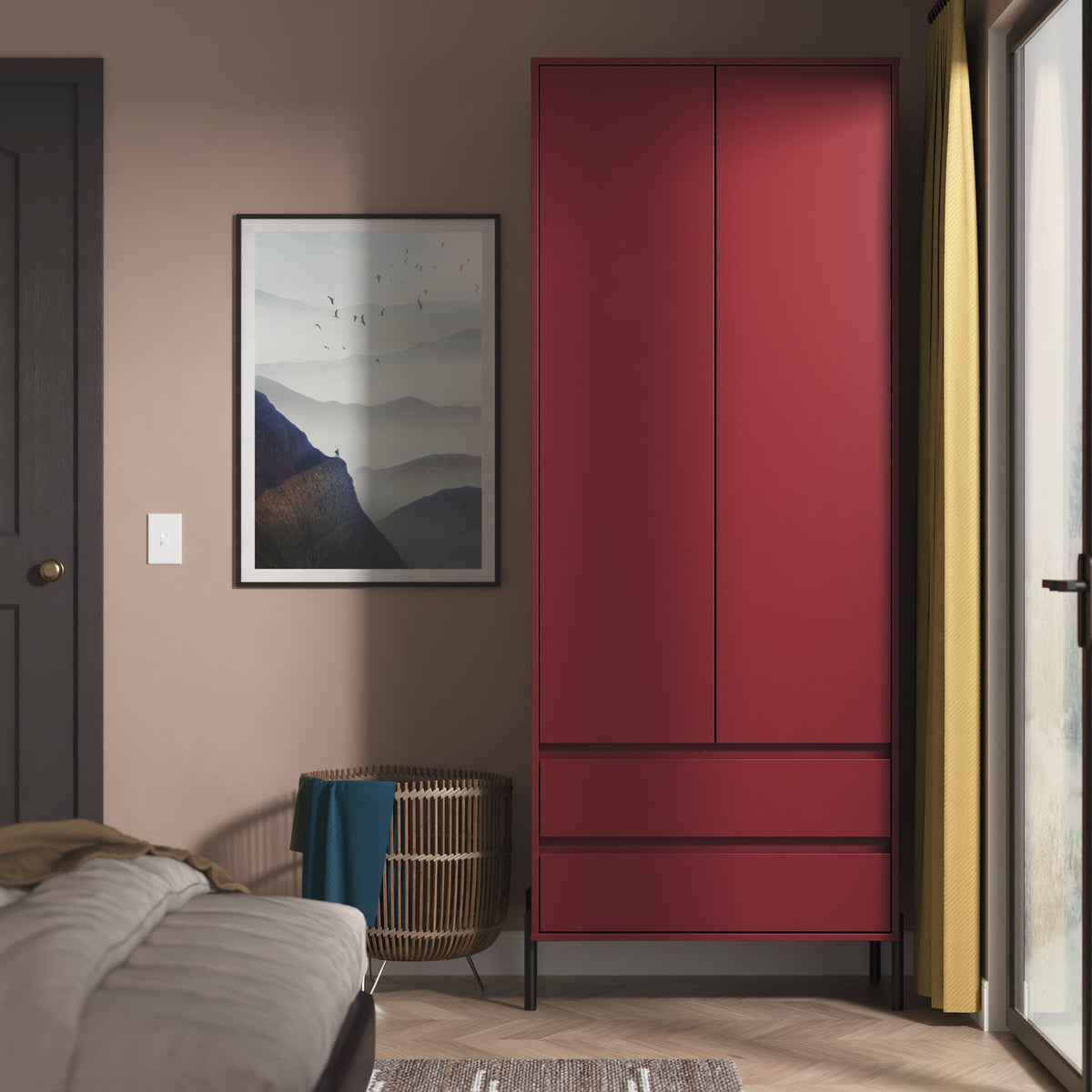 Leona 2 Drawer Wardrobe