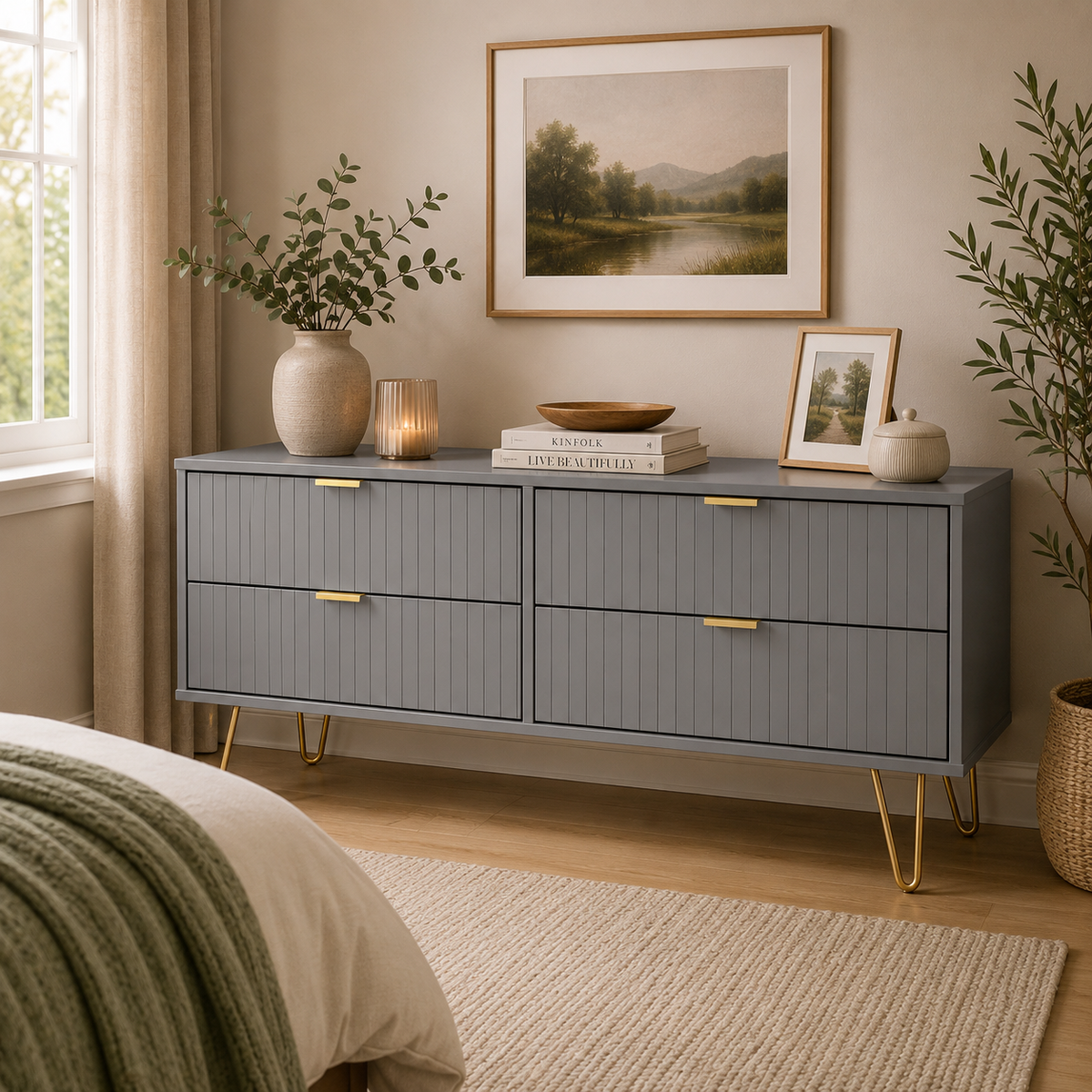 Linear 4 Drawer Bed Box