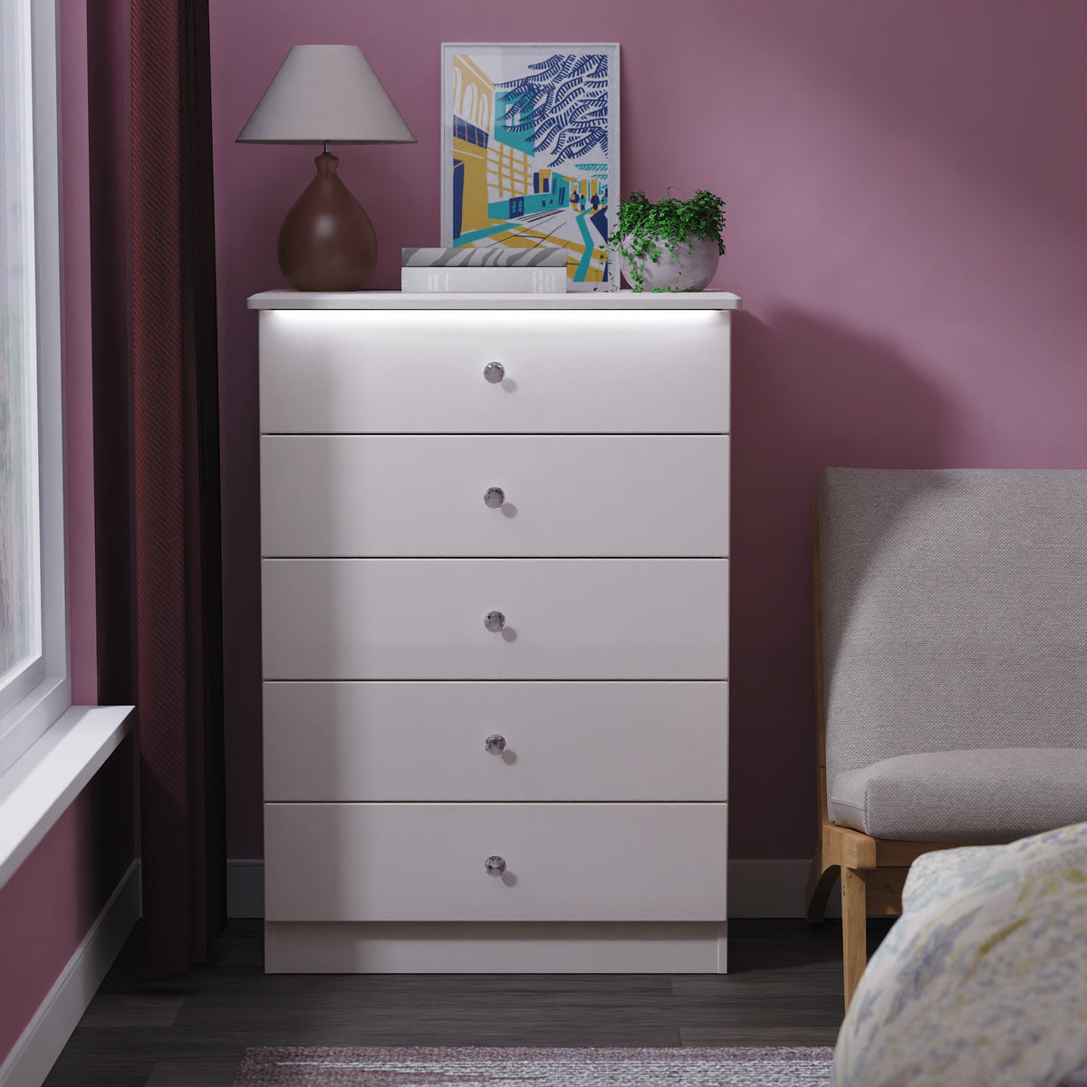 Lumiere 5 Drawer Chest