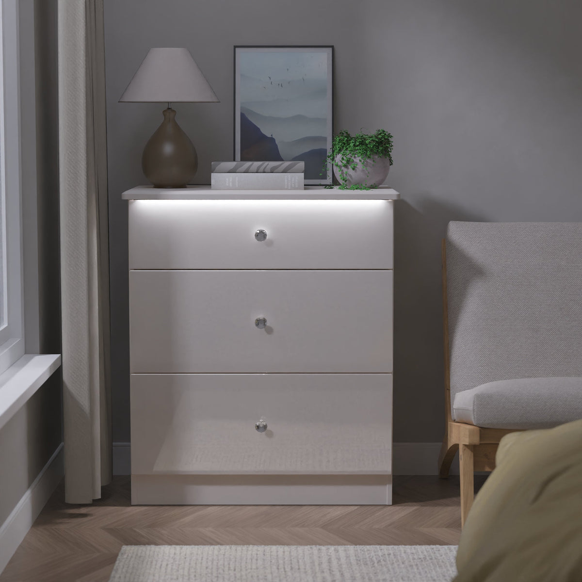 Lumiere 3 Drawer Deep Chest