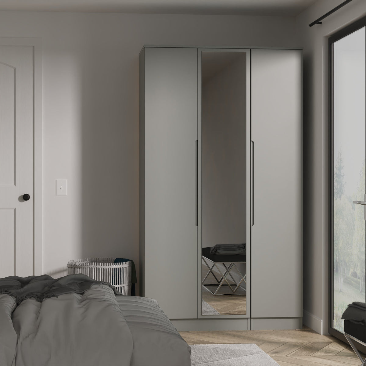 Milan Tall Triple Mirror Robe