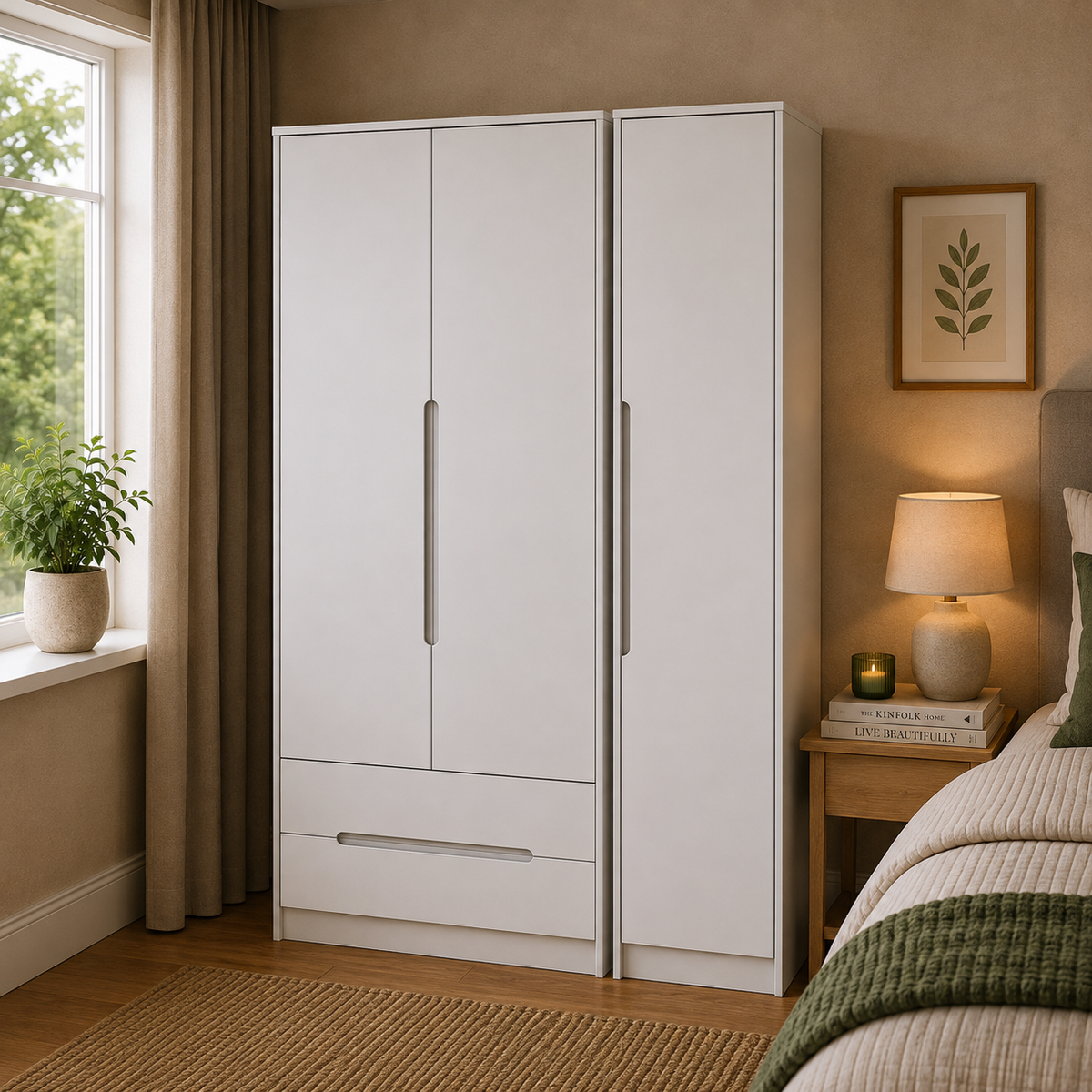 Monaco Tall Triple 2 Drawer Robe