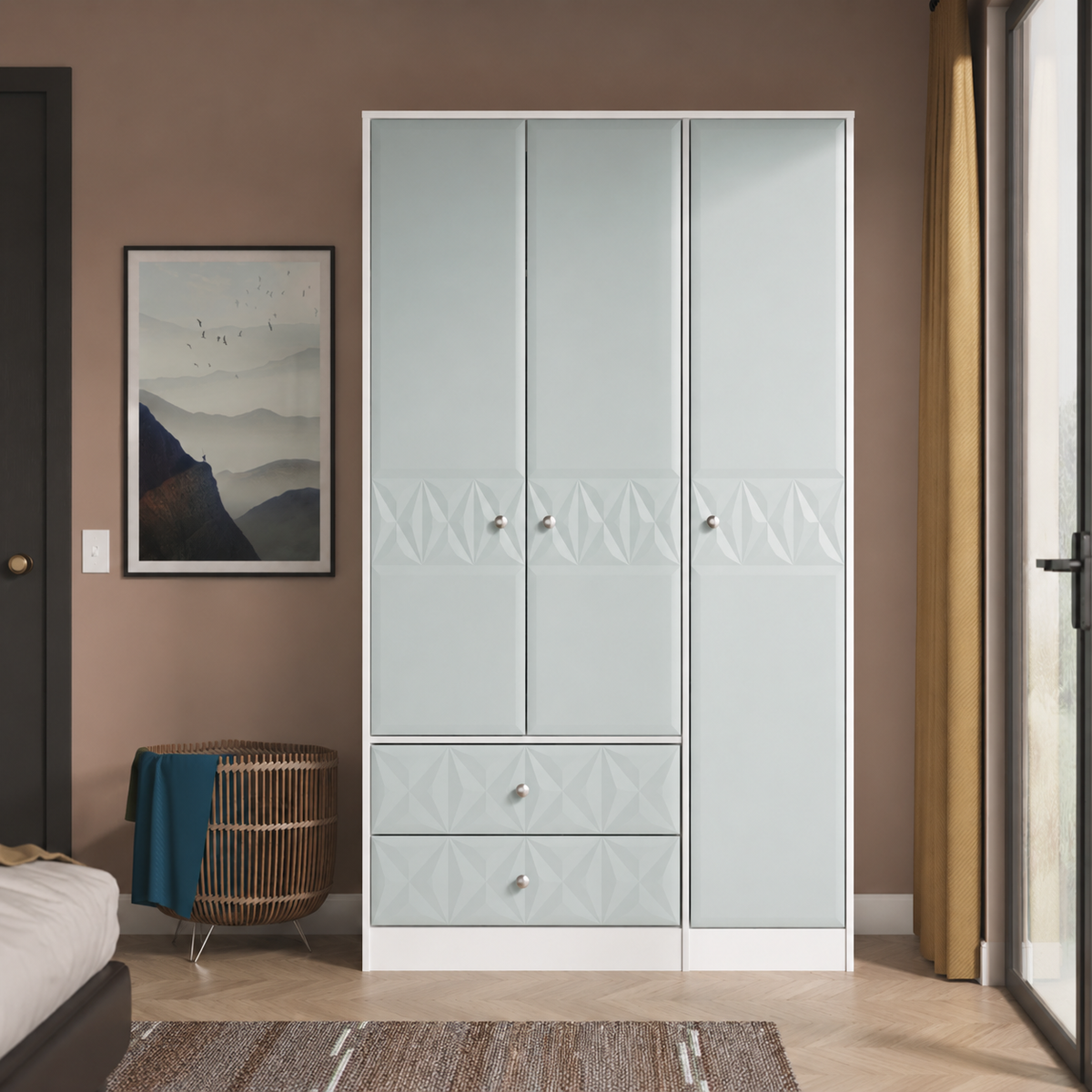 San Jose Tall Triple 2 Drawer Robe
