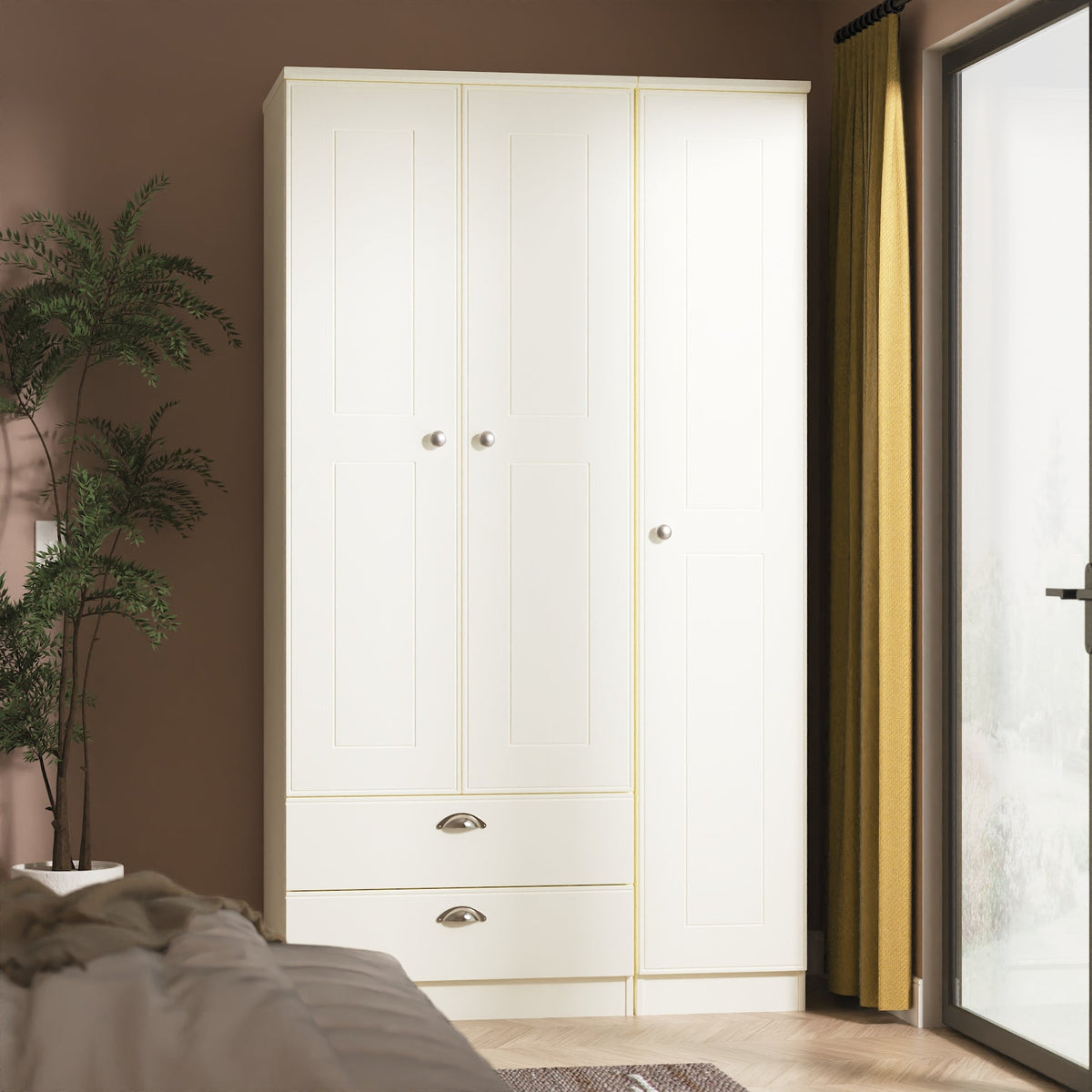 Victoria Tall Triple 2 Drawer Robe