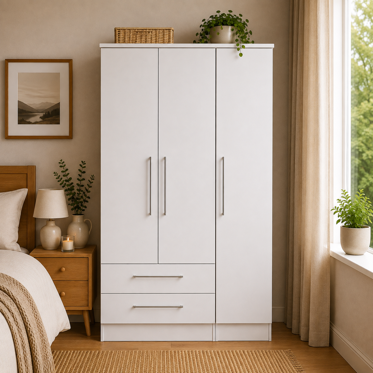 Worcester Tall Triple 2 Drawer Robe