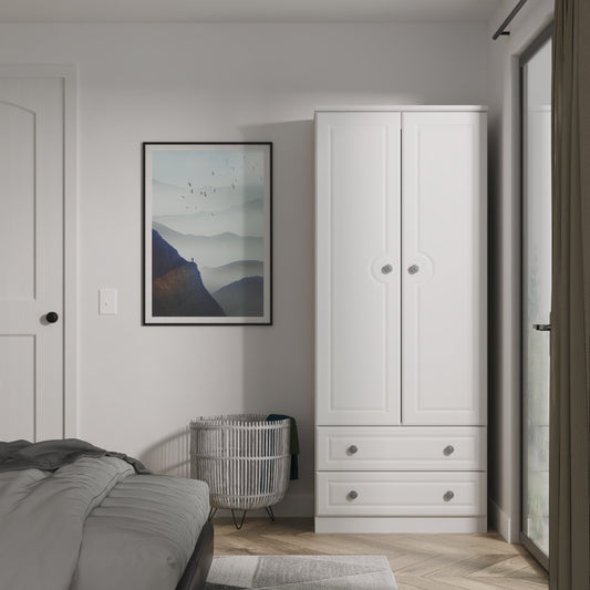 Pembroke Tall 2ft 6in 2 Drawer Robe