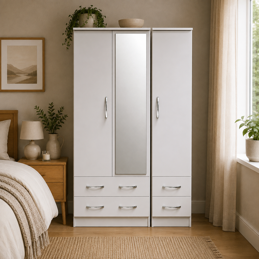 Avon Triple 2 Drawer Mirror + Drawer Robe