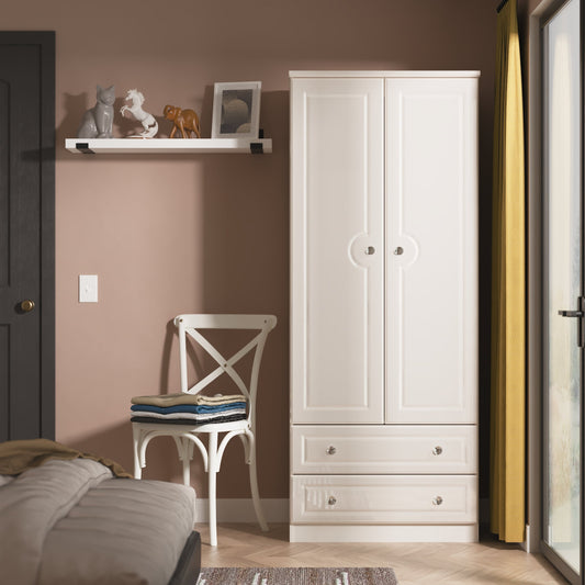 Balmoral Tall 2ft 6in 2 Drawer Robe