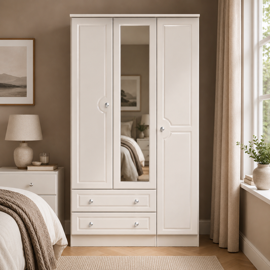 Balmoral Triple 2 Drawer Mirror Robe