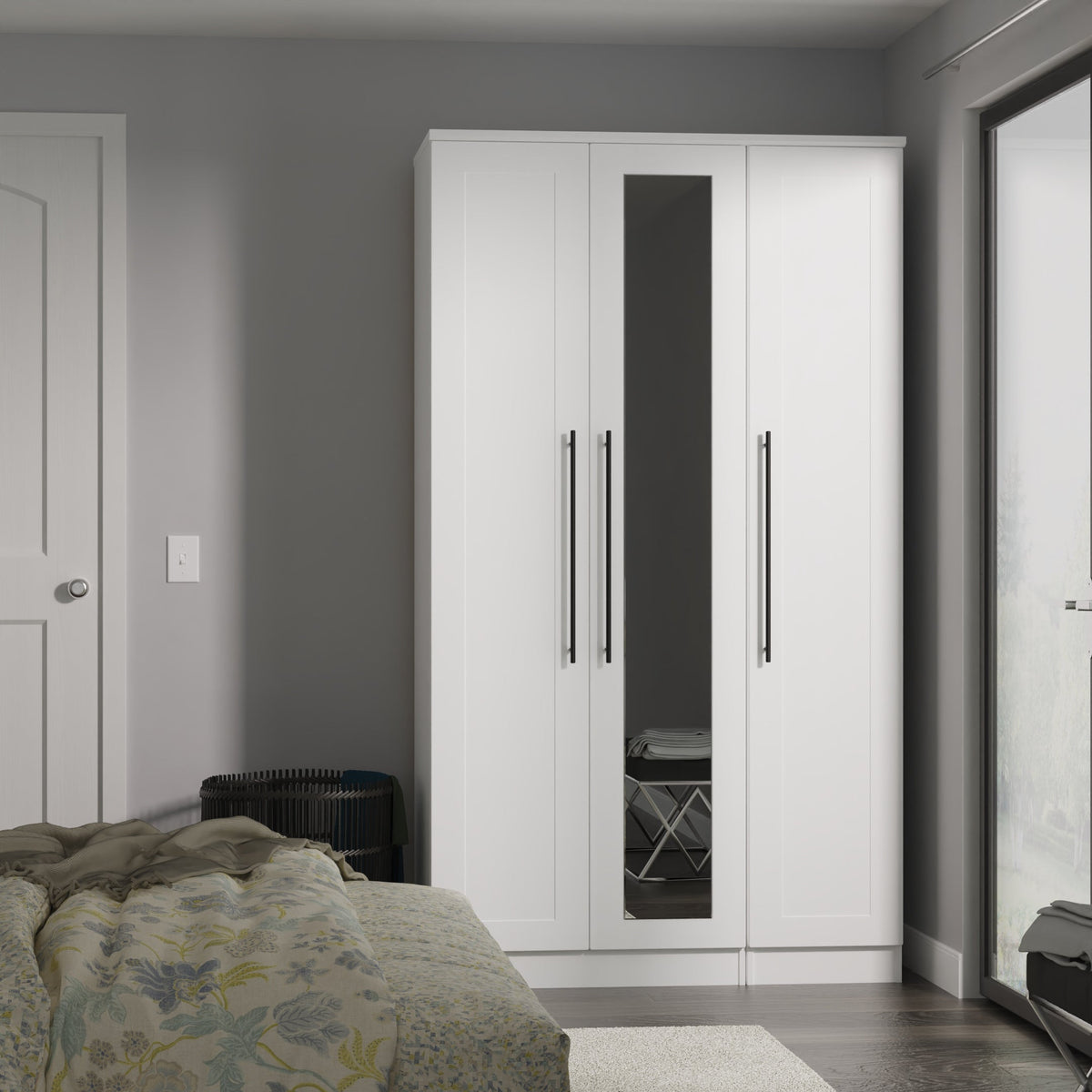 Beverley Tall Triple Mirror Robe