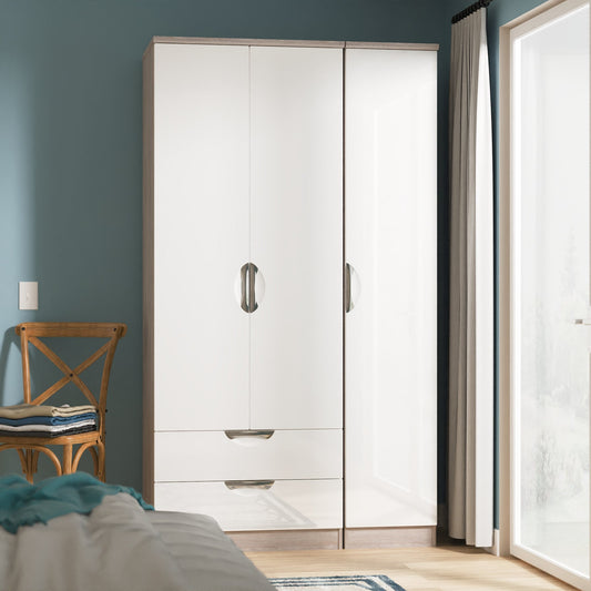 Camden Tall Triple 2 Drawer Robe