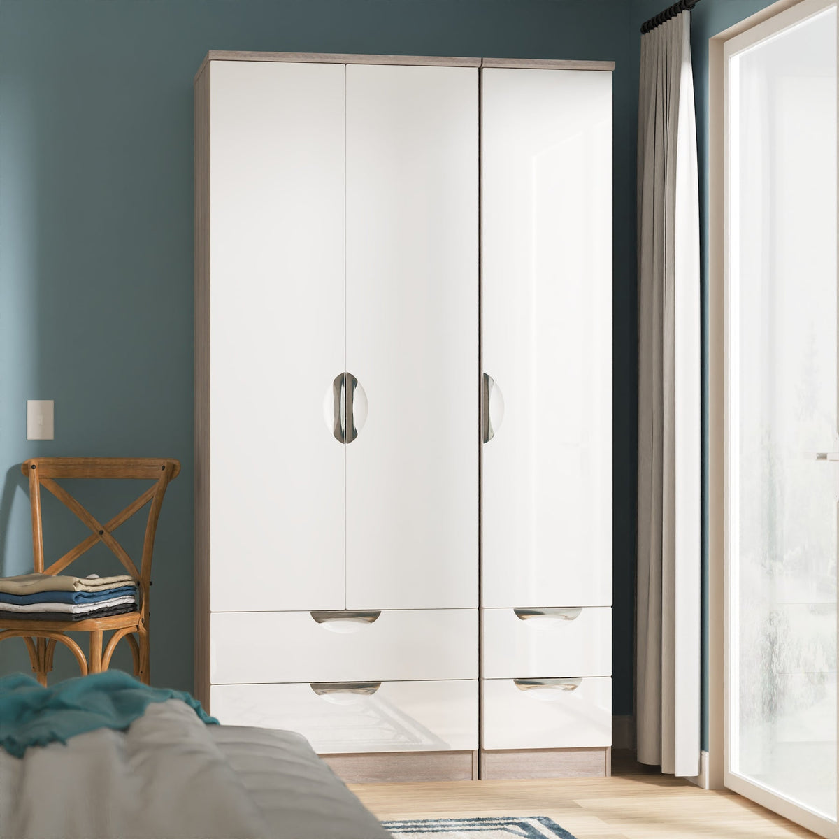 Camden Tall Triple 2 Drawer + Drawer Robe