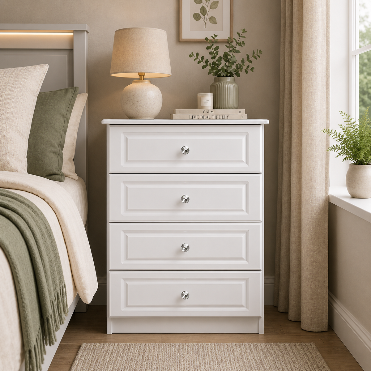 Crystal 4 Drawer Midi Chest