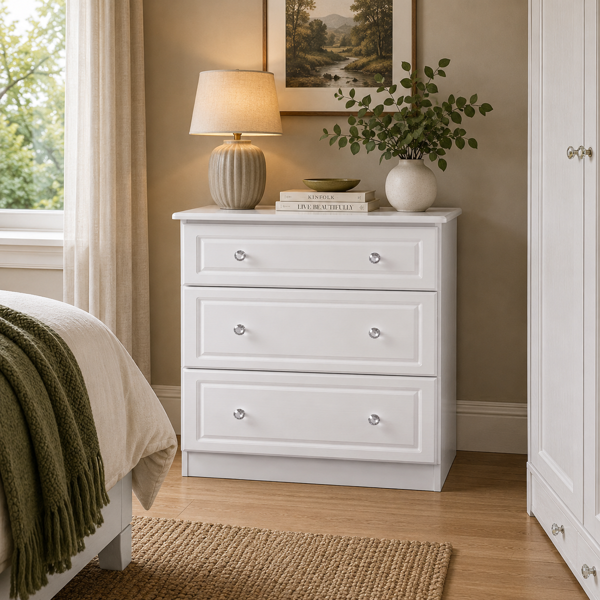 Crystal 3 Drawer Deep Chest