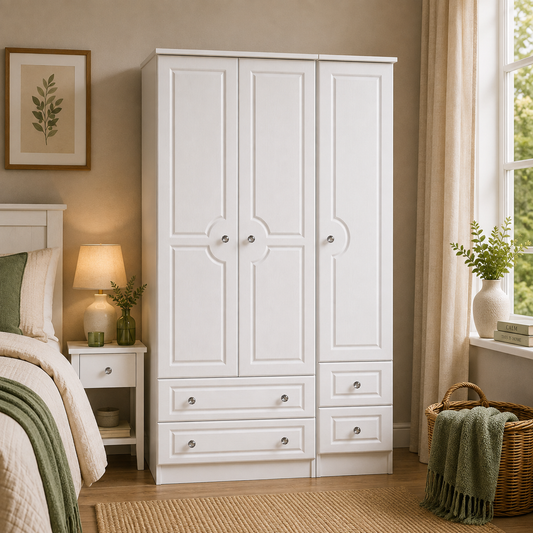 Crystal Triple 2 Drawer + Drawer Robe