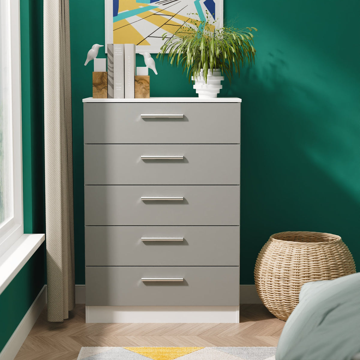 Contrast 5 Drawer Chest