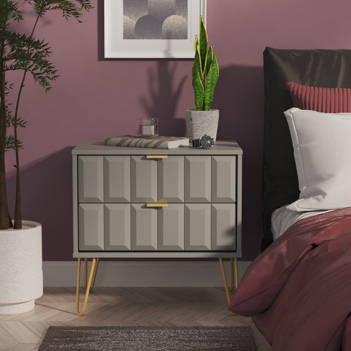 Cube 2 Drawer Midi Chest