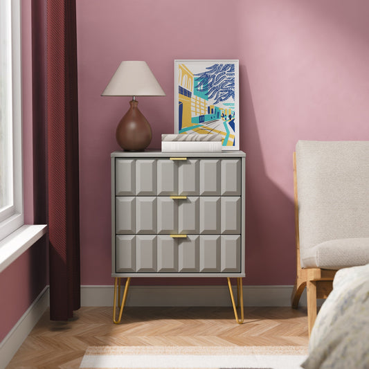 Cube 3 Drawer Midi Chest