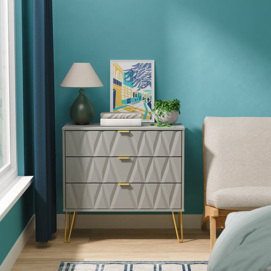 Diamond 3 Drawer Chest