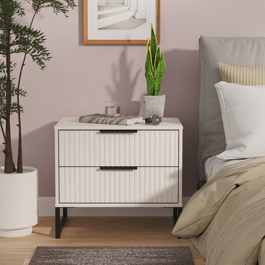 Fluted 2 Drawer Midi Chest