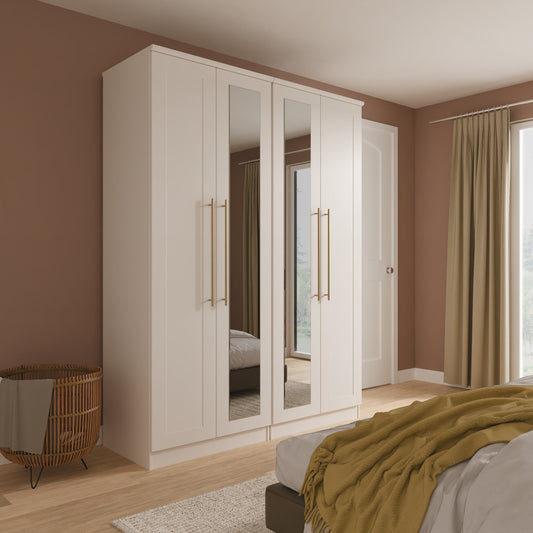 Haworth 4 Door Centre Mirror Robe