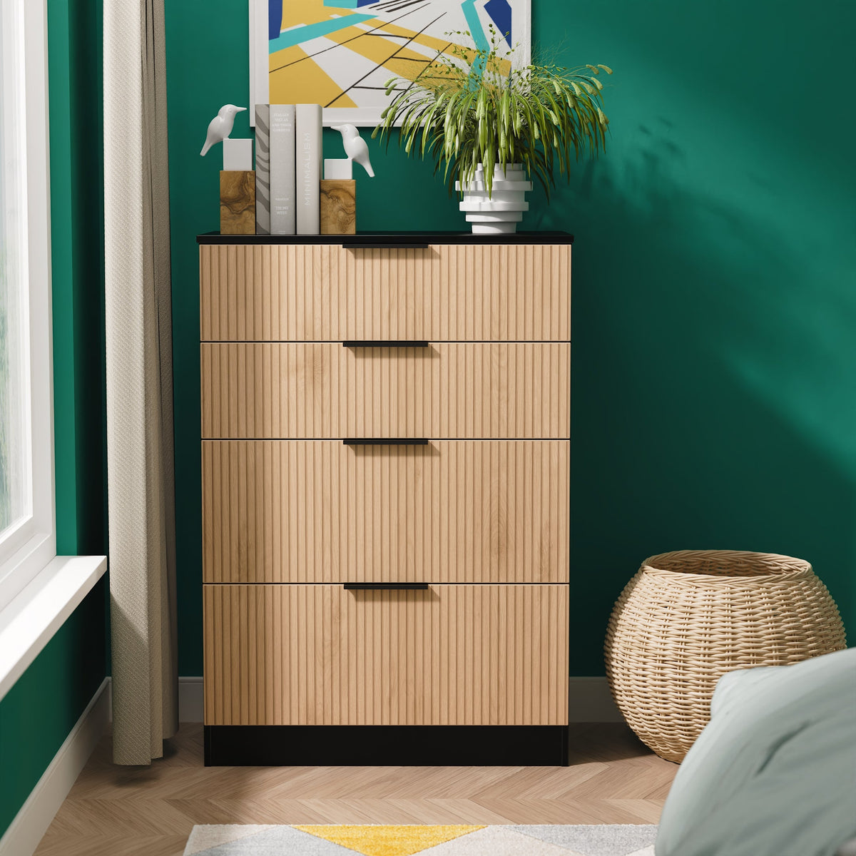 Java 4 Drawer Deep Chest