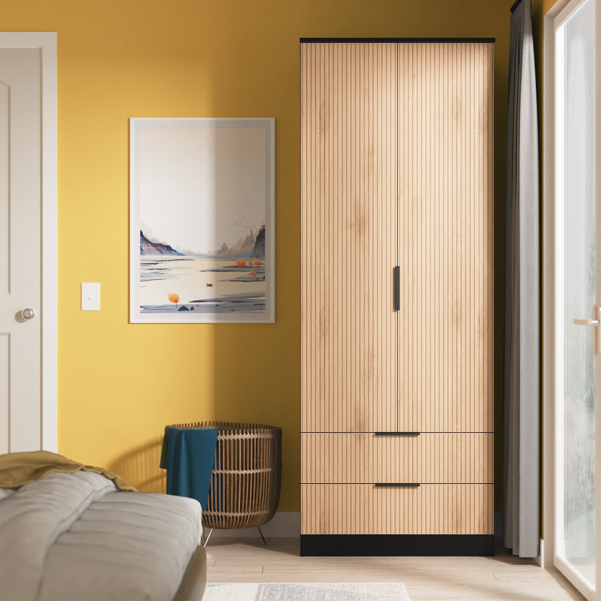 Java 2ft 6in 2 Drawer Robe