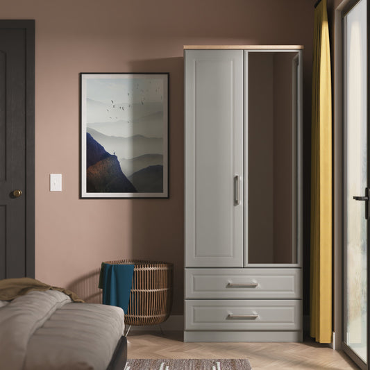 Kent Tall 2 Drawer Mirror Robe
