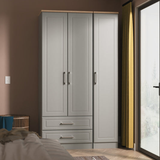 Kent Tall Triple 2 Drawer Robe