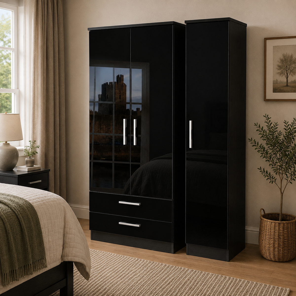 Knightsbridge Triple 2 Drawer Robe