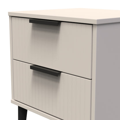 Linear (B) 2 Drawer Bedside Cabinet