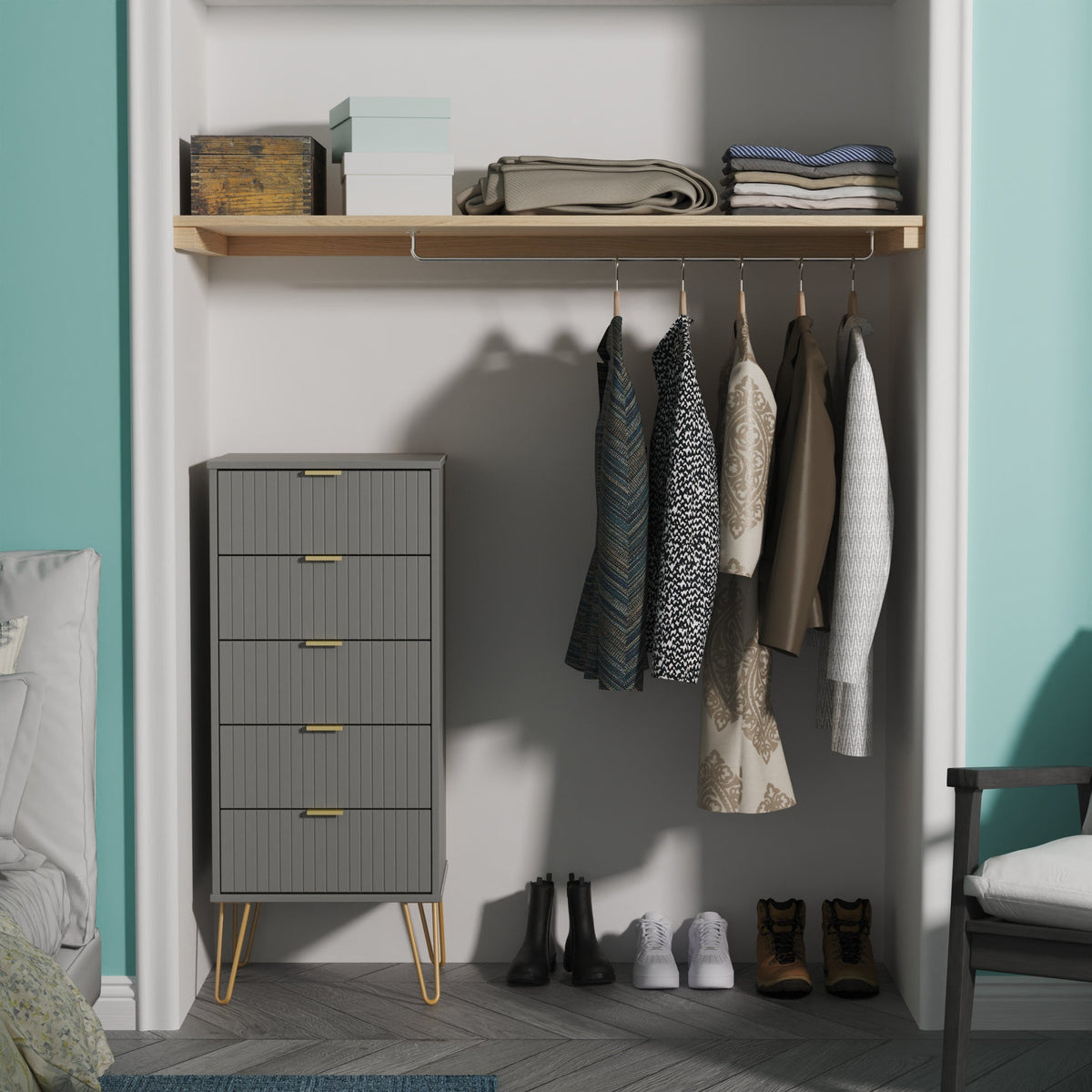 Linear 5 Drawer Locker