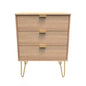 Linear 3 Drawer Midi Chest with Legs
