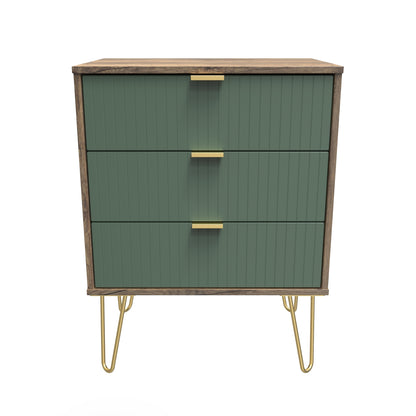 Linear 3 Drawer Midi Chest with Legs