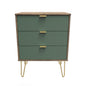 Linear 3 Drawer Midi Chest with Legs