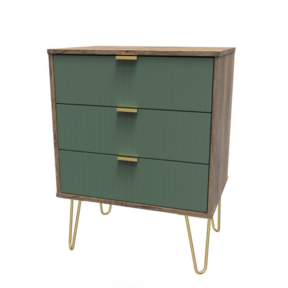 Linear 3 Drawer Midi Chest with Legs
