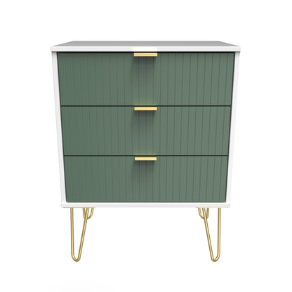 Linear 3 Drawer Midi Chest with Legs