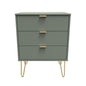 Linear 3 Drawer Midi Chest with Legs