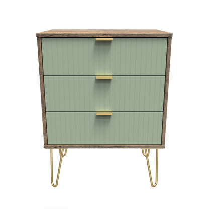 Linear 3 Drawer Midi Chest with Legs