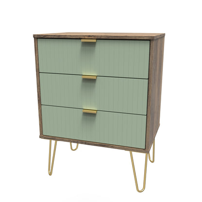 Linear 3 Drawer Midi Chest with Legs