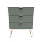 Linear 3 Drawer Midi Chest with Legs