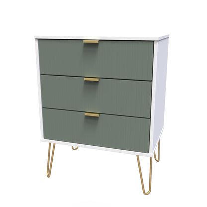 Linear 3 Drawer Midi Chest with Legs
