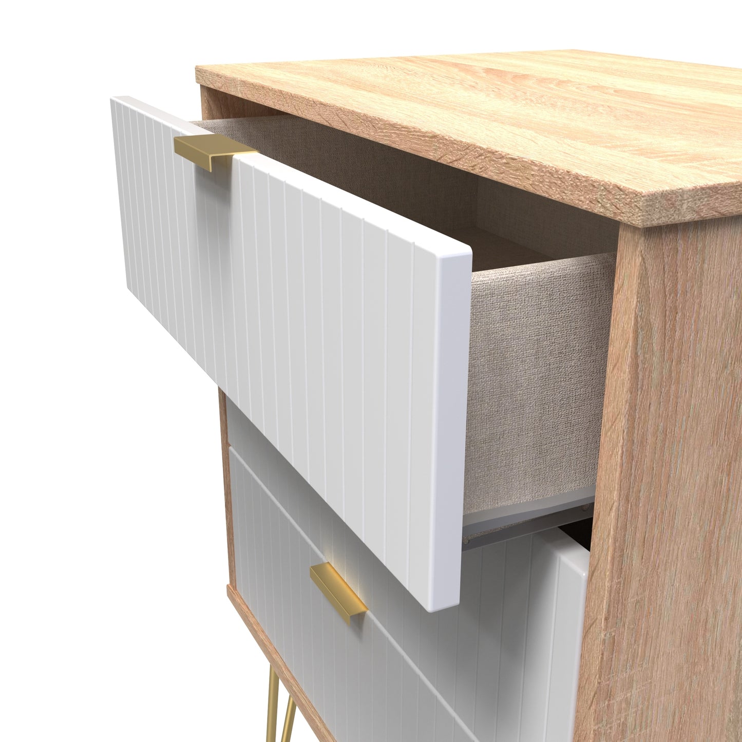 Linear 3 Drawer Midi Chest with Legs