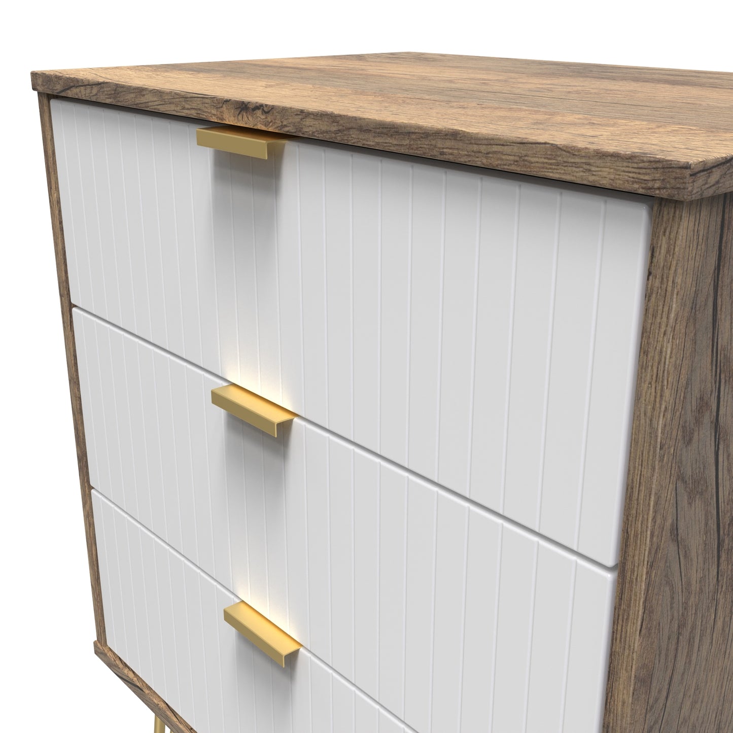 Linear 3 Drawer Midi Chest with Legs