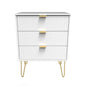 Linear 3 Drawer Midi Chest with Legs