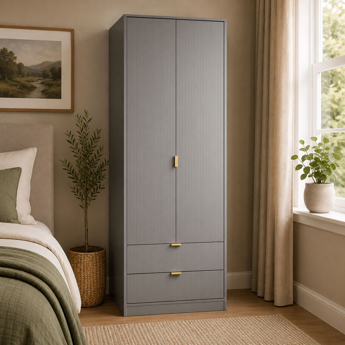 Linear 2 Drawer Wardrobe
